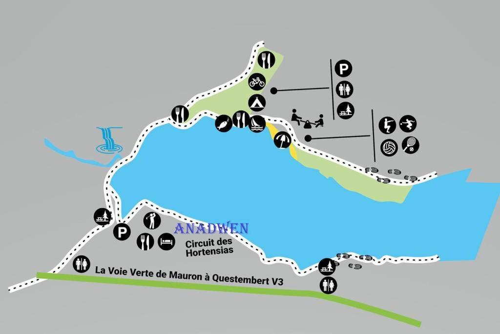 Cottage Anadwen Au Pied Du Lac Au Duc Et Son Golf โปลแอร์เมล ภายนอก รูปภาพ